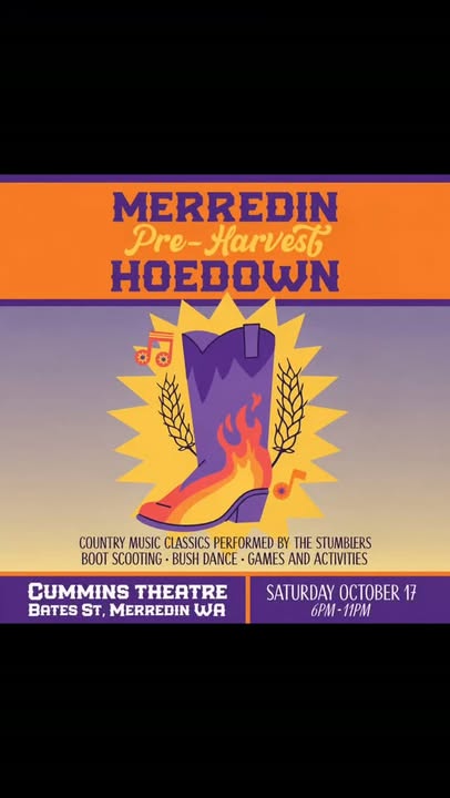 Merredin Pre-Harvest Hoedown poster